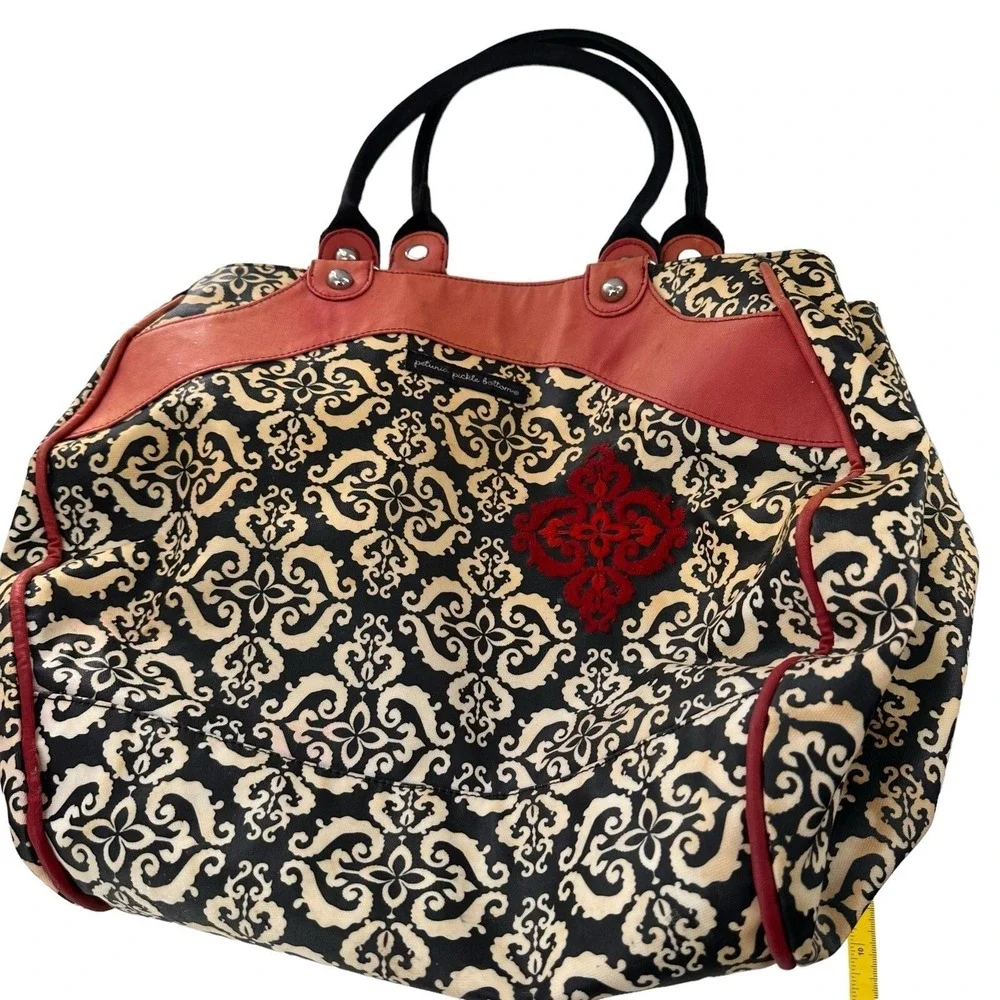 Petunia Pickle Bottom Wistful Weekender Diaper Bag Fez Tote Embroidered Read